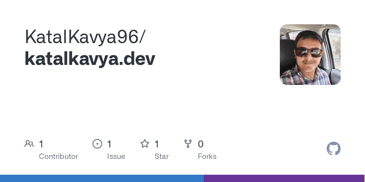 GitHub repository preview for KatalKavya96/katalkavya.dev